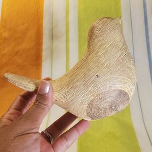 Tree Purching Wood-like Shabby Carved Songbird